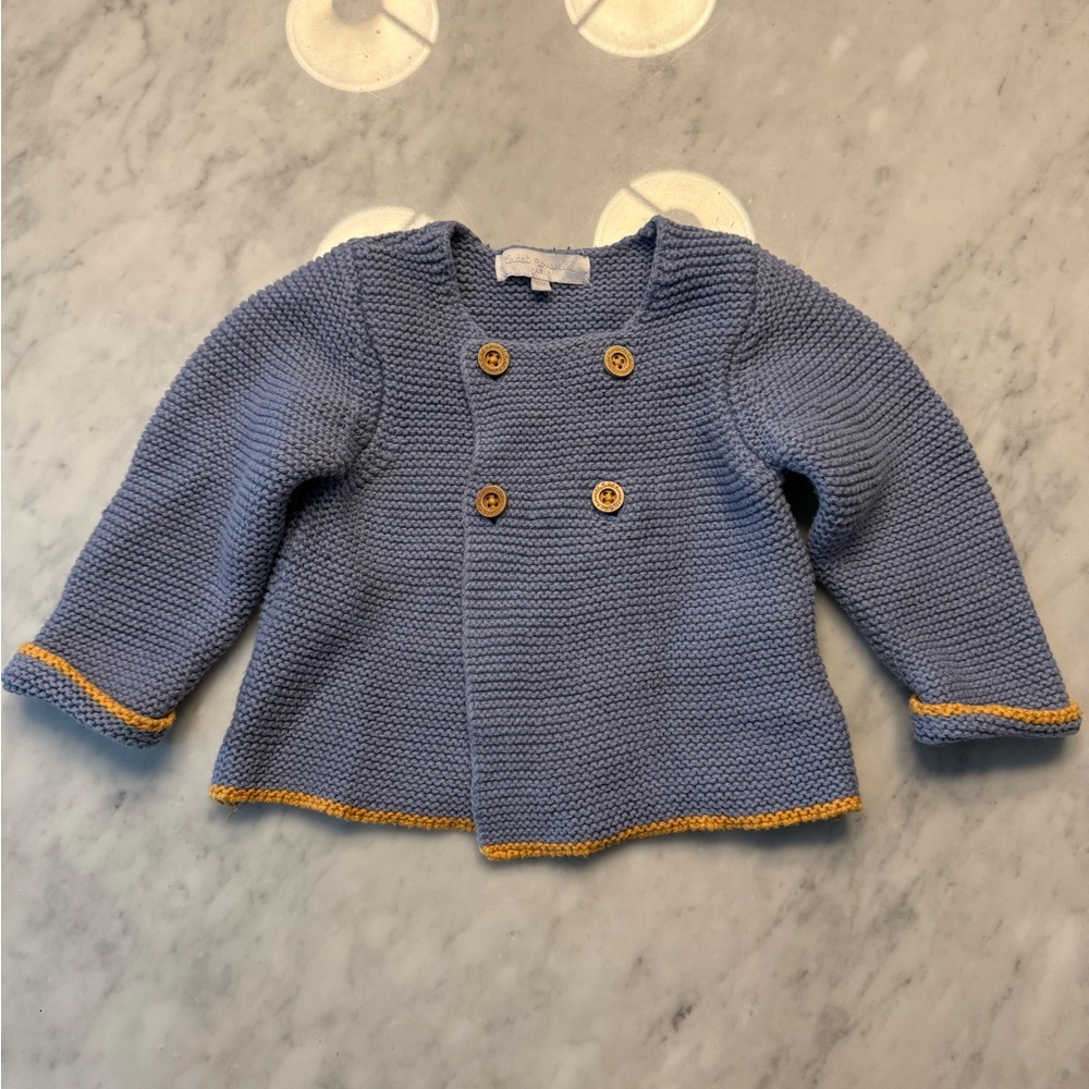 Cadet Rousselle sweater cardigan 6M Feet more like 12M lilac